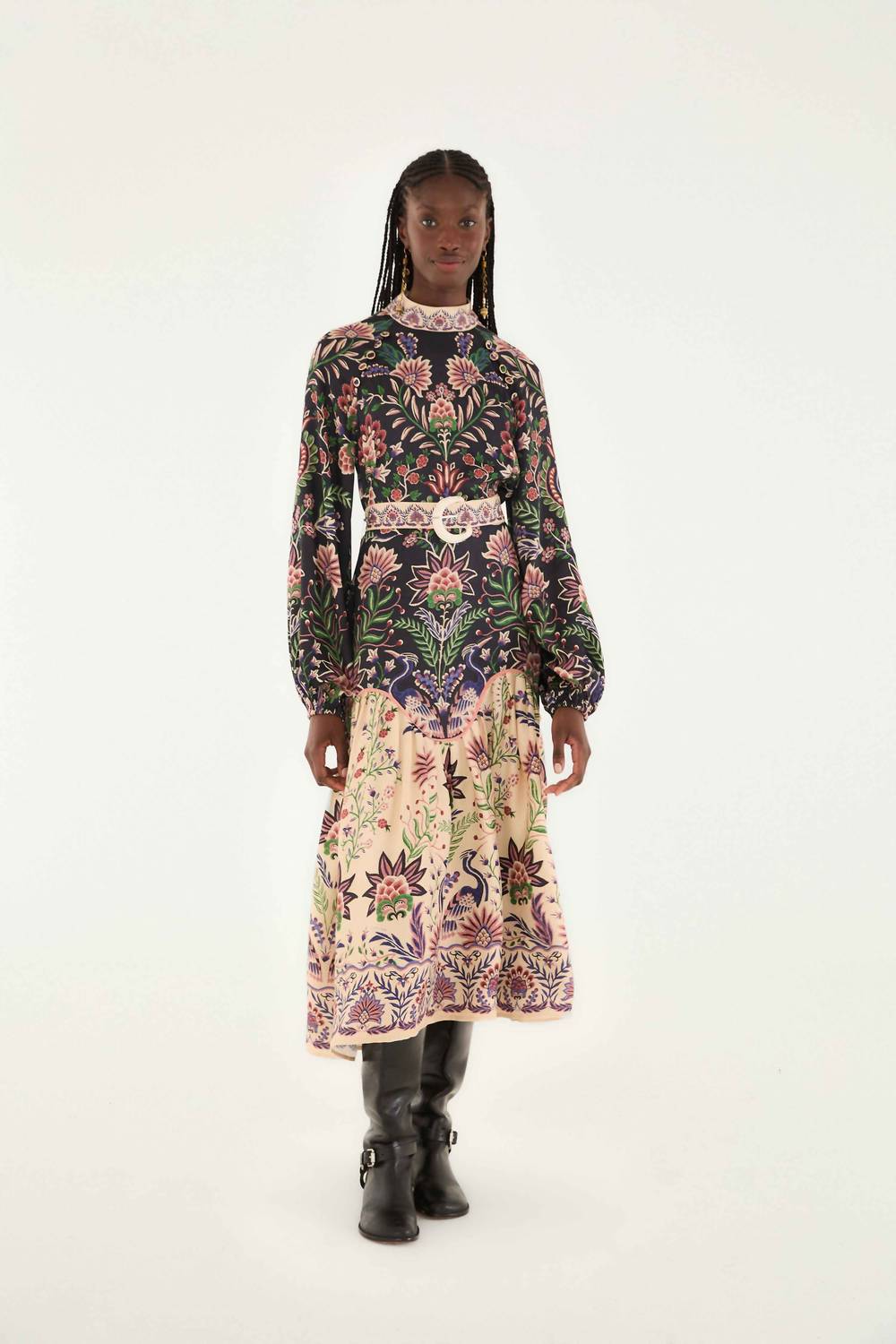 Farm Rio - MARVELOUS GARDEN MIDI DRESS