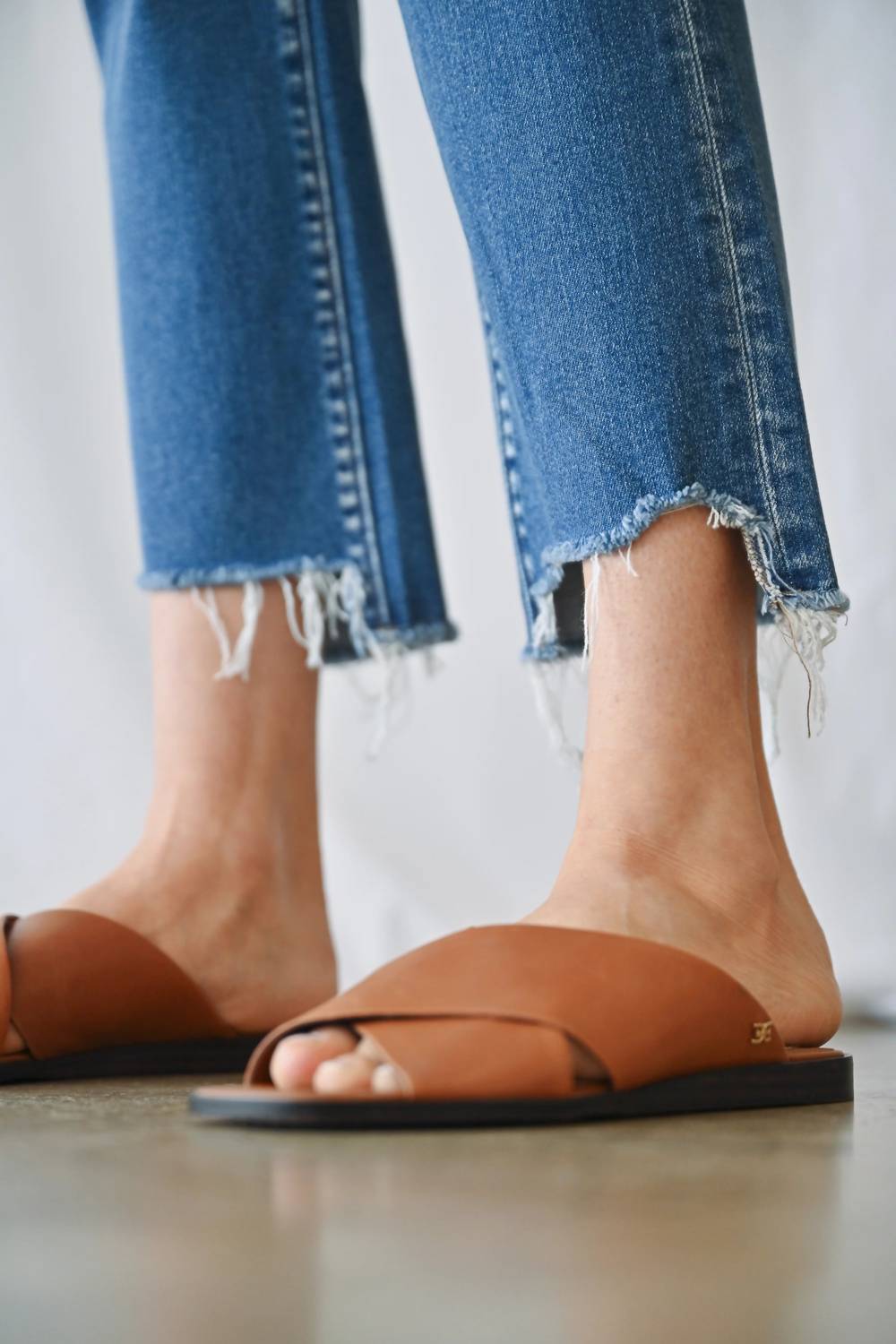 Mica Denim - Super High Straight Leg Jeans With Step Hem