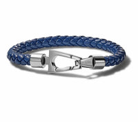 Bulova - Men's Marine Star Braided Leather Bracelet With Tuning Fork Clasp