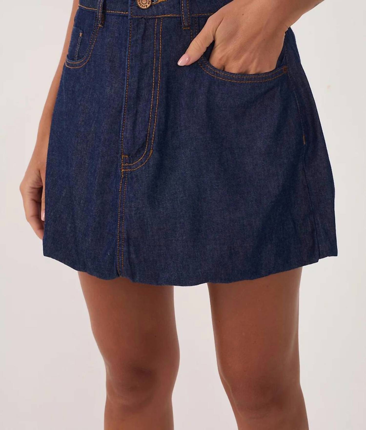 Dress To - Denim Bubble Mini Skirt
