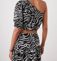 Rails - Evy One Shoulder Contour Lines Cropped Top