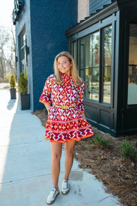 Jade - Lattice Border Mini Dress