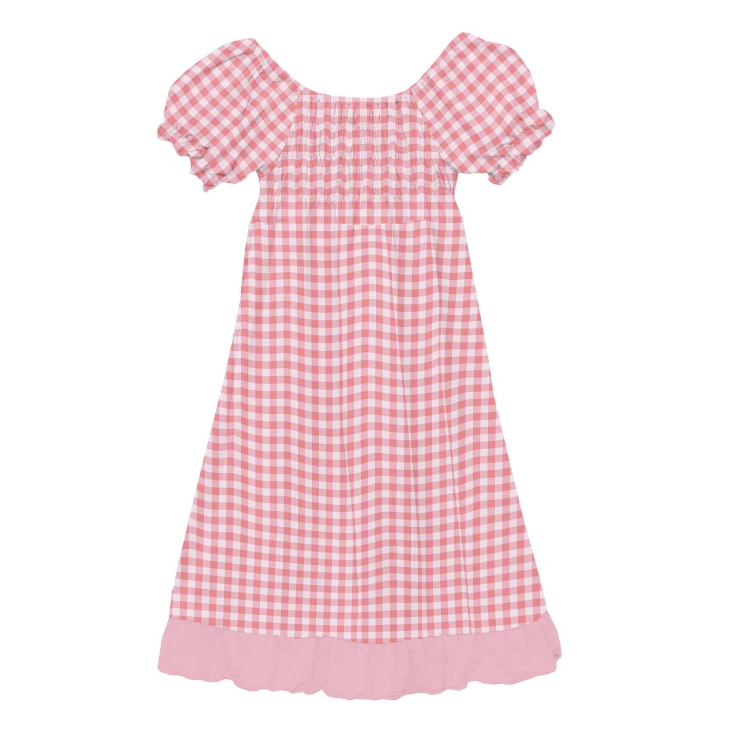 Kickee - Baby Girl's Short Sleeve Gathered Dress