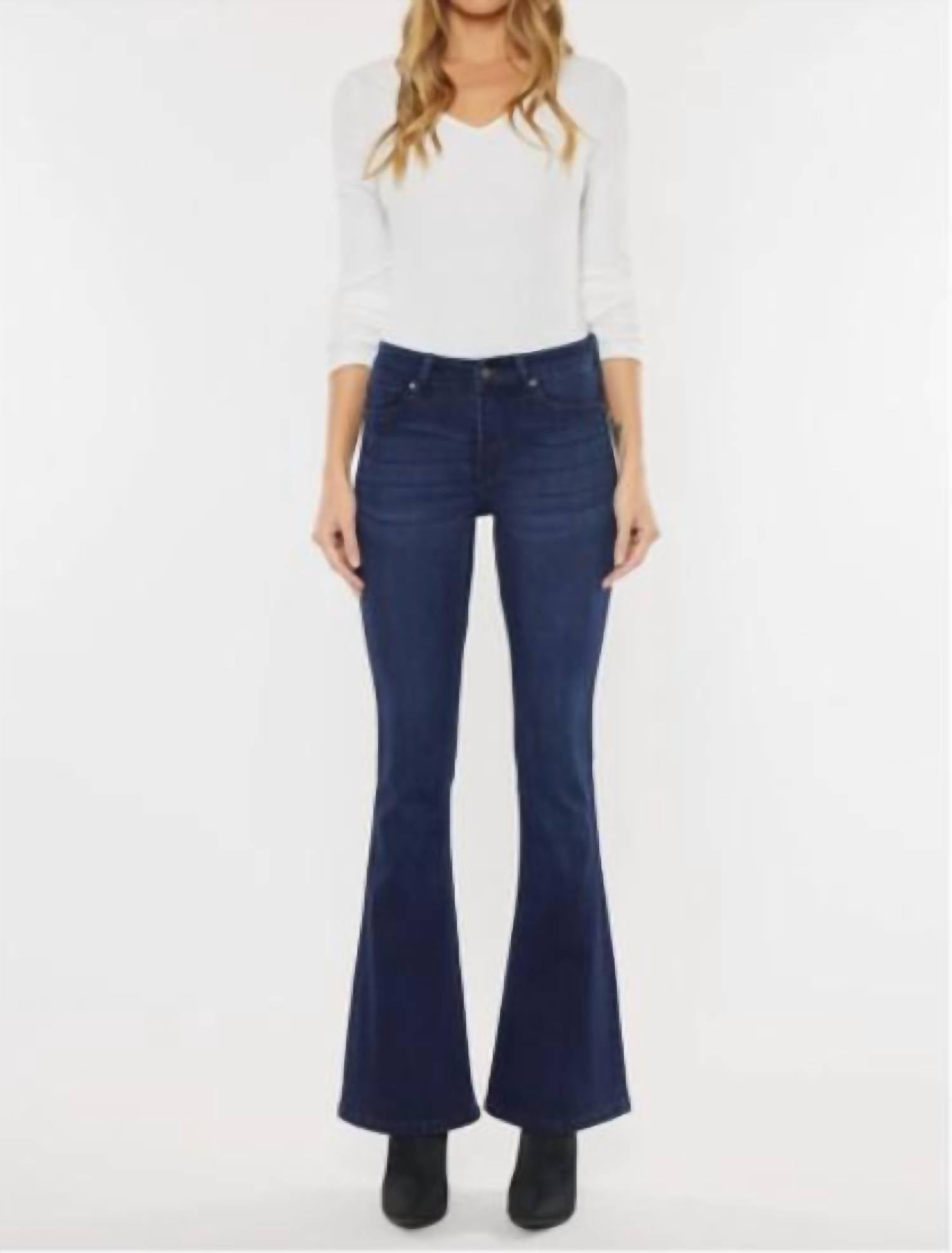 Kancan - Mid Rise Flare Jeans - Petite