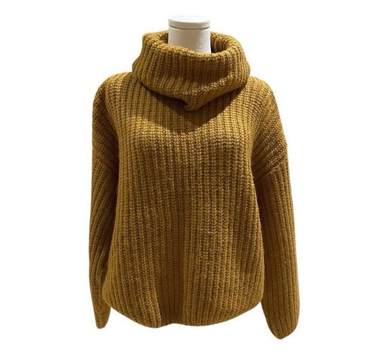 Topshop - Women's Chunky Knit Turtleneck Oversized Jumper Sweater