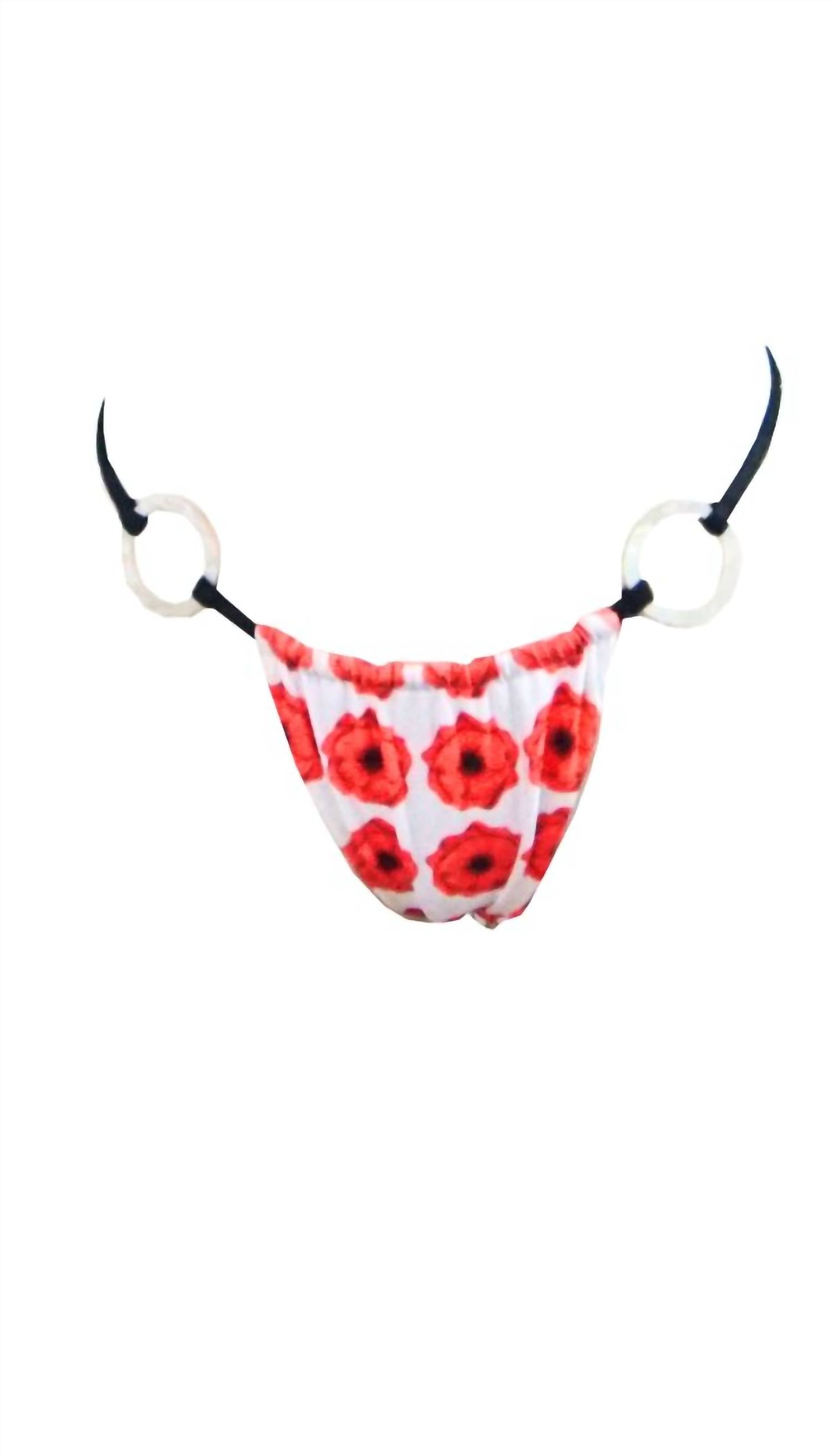 Voglia Swimwear Idina Bikini Bottoms in red - women's swimwear - alternate view