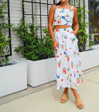 Skies Are Blue - Ruched Floral Top