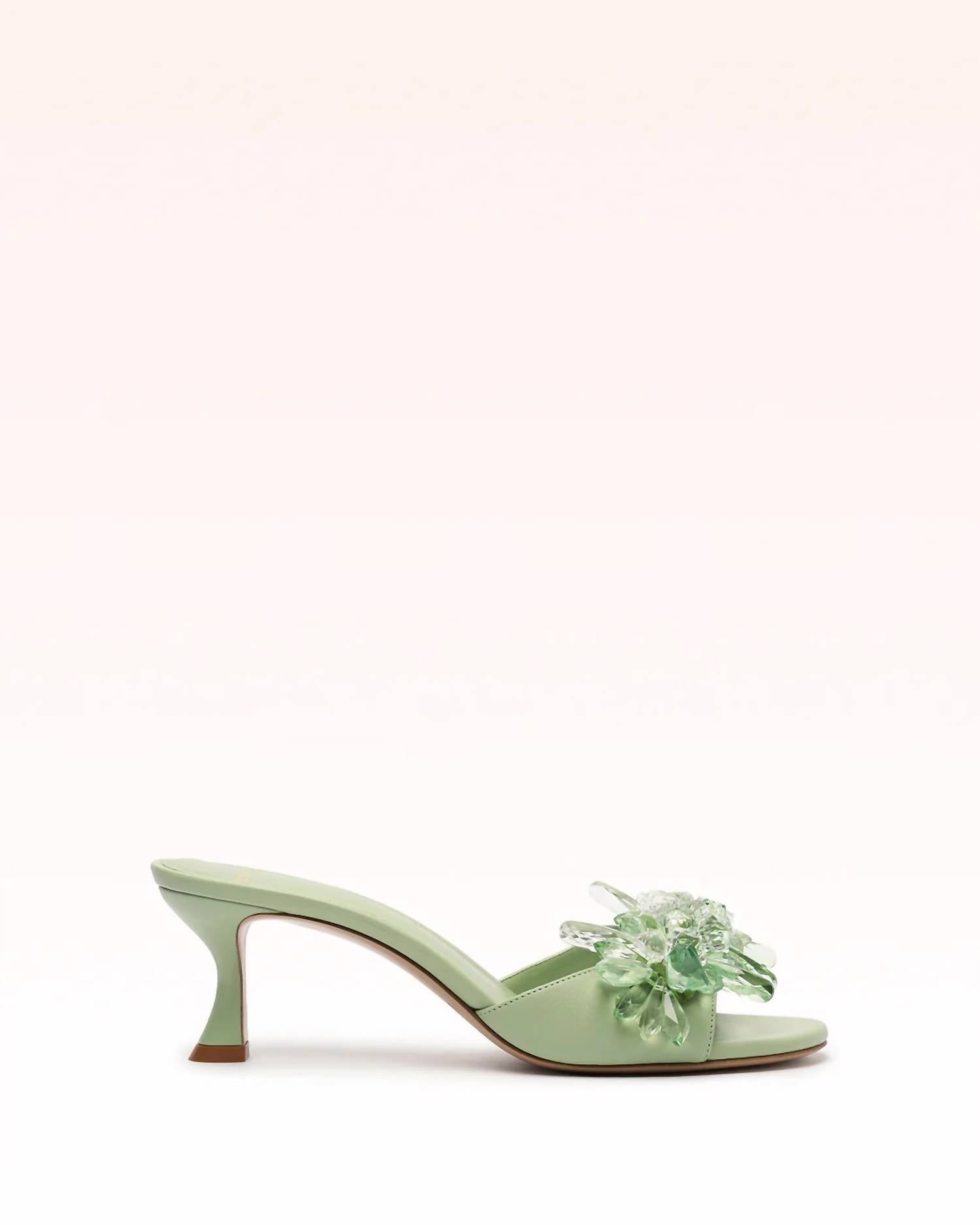 ALEXANDRE BIRMAN Women's Sierra 60 Retro Mules in green - women's heels - detail view
