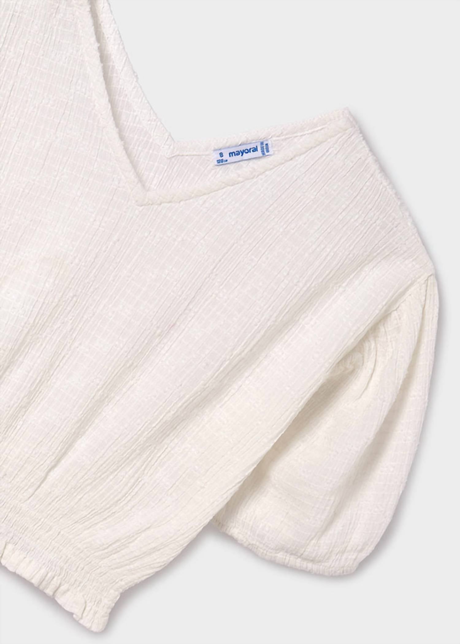 Mayoral - Girls' Ruched Crop Top