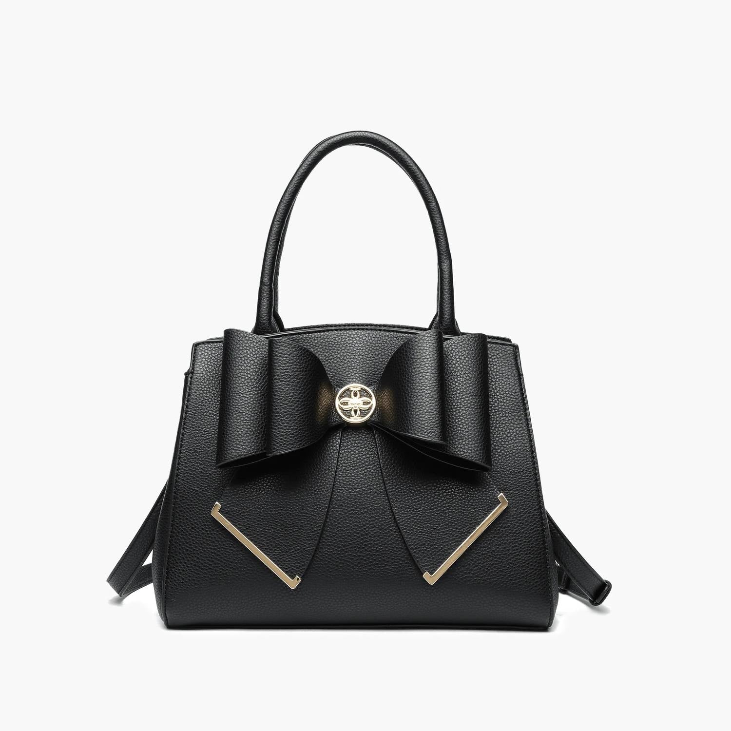 Like Dreams - Women's Poppy Bowtie Top Handle Satchel Bag