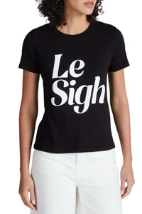 ASKK NY Le Sigh Classic Printed Tee Top in black - women's t-shirt