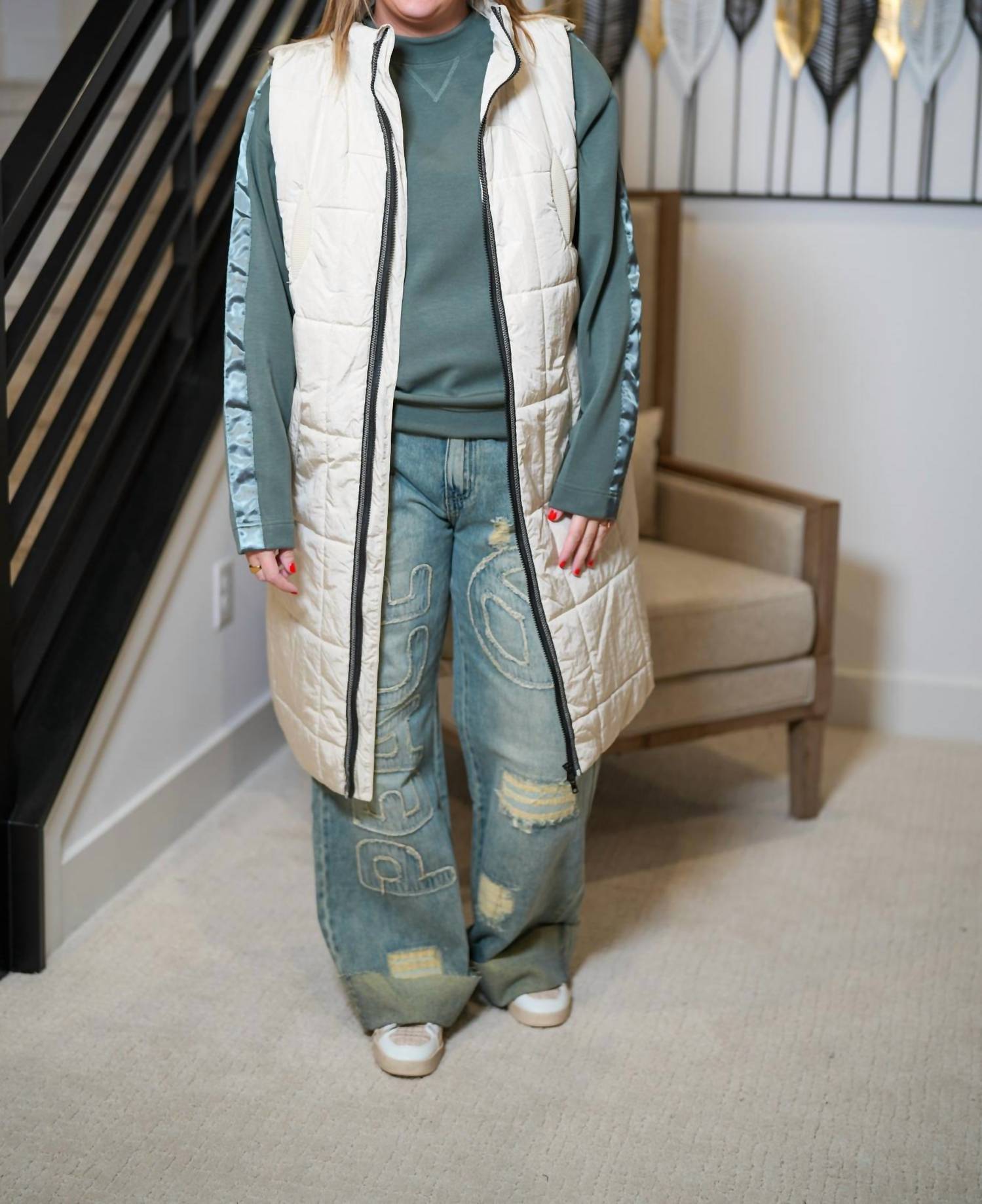 Oli & Hali - Totally In Padded Long Vest
