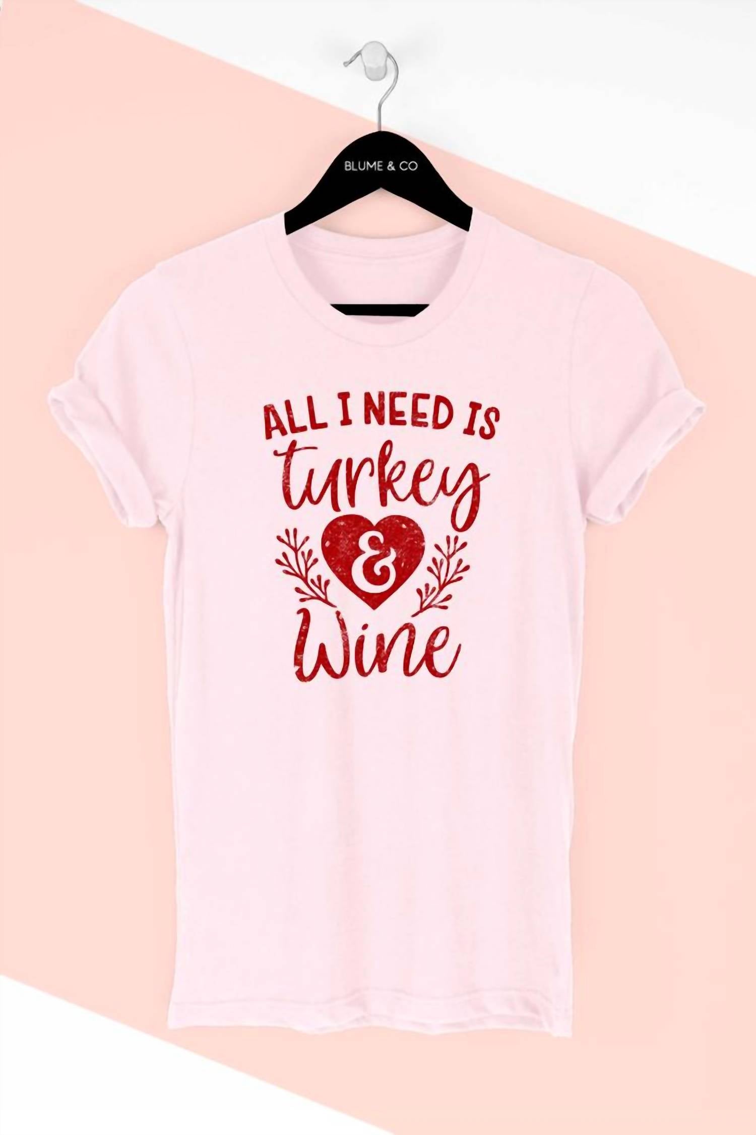 Blume + Co. - Women Turkey & Wine Graphic T-Shirt