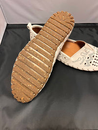 Sean Alan Women's Luna Shoe in white leather 1 - women's flats - alternate view