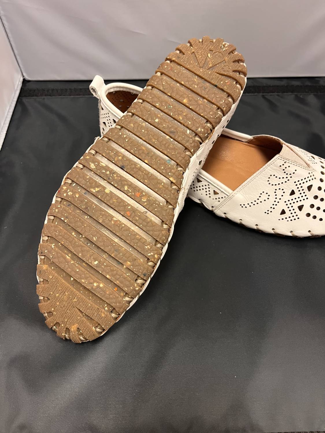 Sean Alan Women's Luna Shoe in white leather 1 - women's flats - alternate view