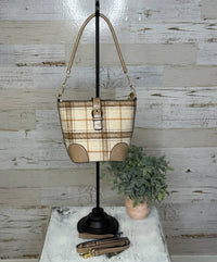 Jen & Co. - Women's Georgina Plaid Bucket Shoulder Bag