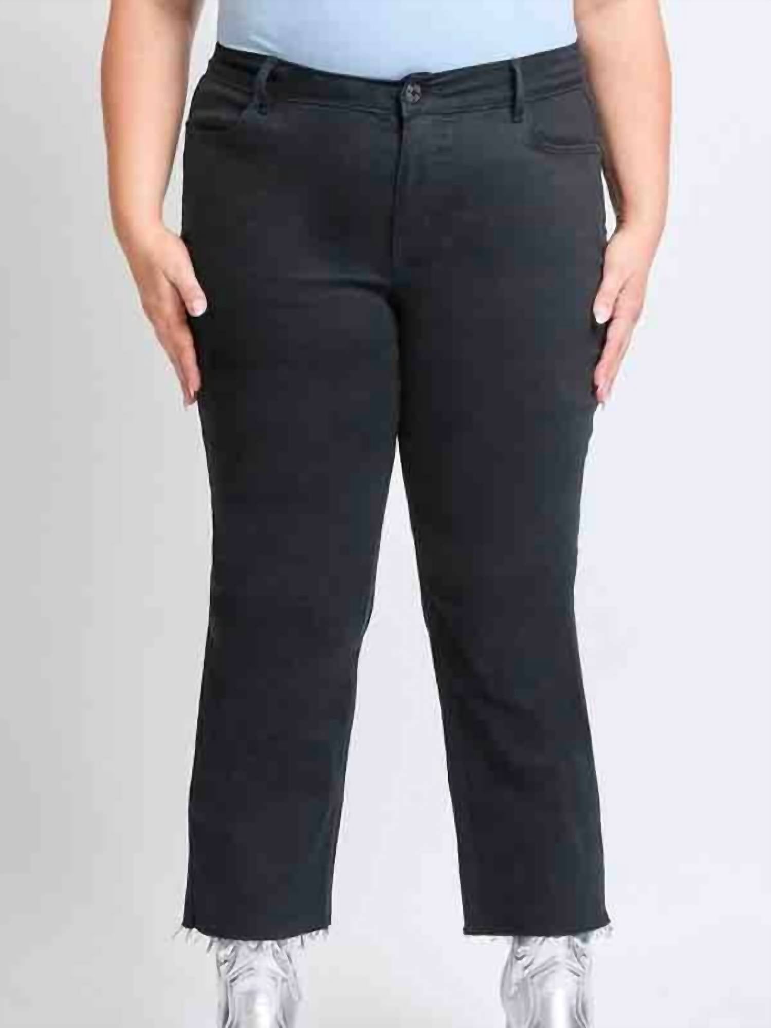 Ymi - High Rise Wide Leg Trouser - Plus