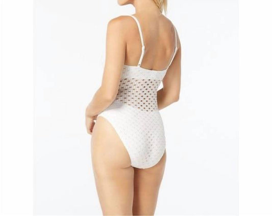 Carmen Marc Valvo - Crochet One Piece Swimsuit