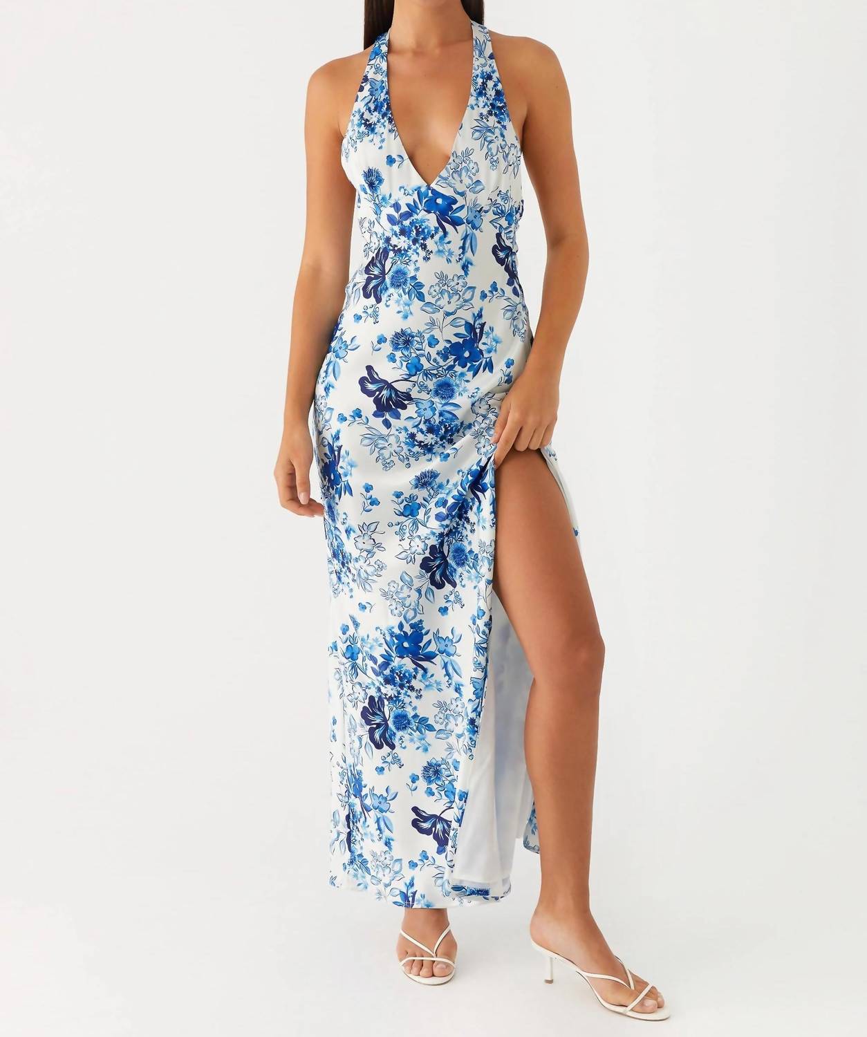 Angie - Floral Print Maxi Dress