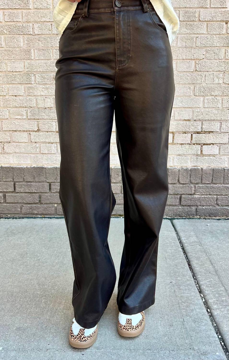 Skies Are Blue - Rustic Rebel Faux Leather Pants