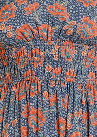 Rock & Roll Denim - Floral Print Midi Dress