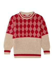 The Sunday Collective - Girls Alpaca Checker Sweater