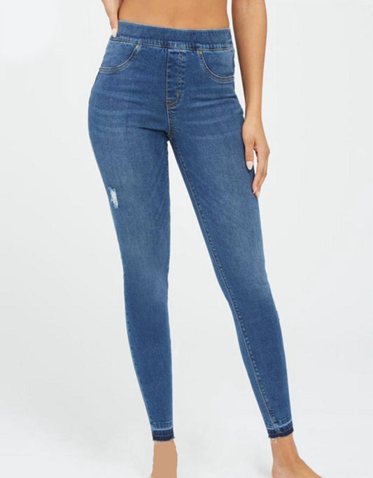 Spanx - Women's Distressed Ankle Skinny Jeans