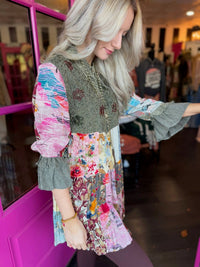 Young Threads - Short Patchwork Tunic Dress