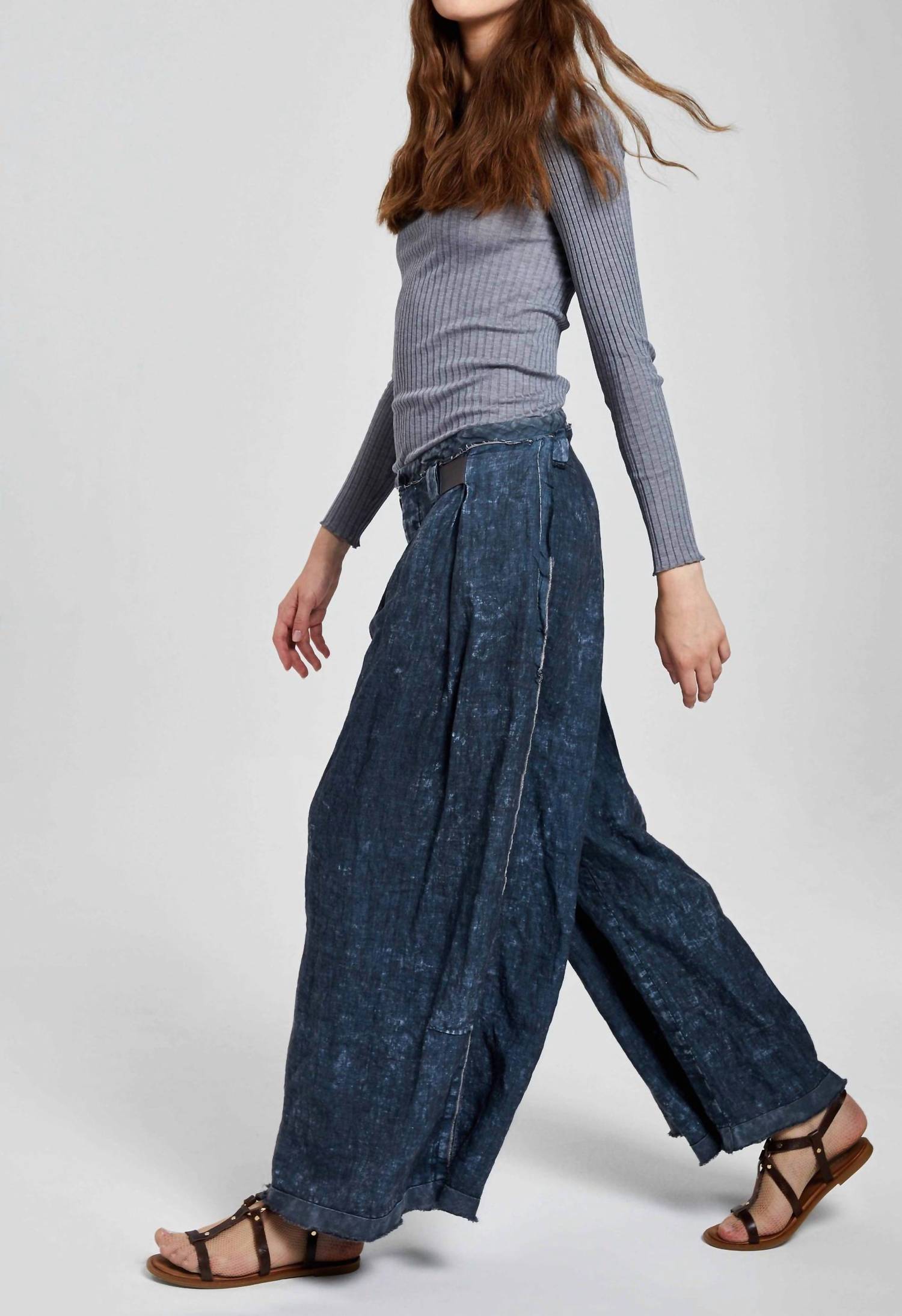 Umit Unal - Linen Wide Leg Pants
