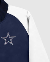 Starter - Women's Dallas Cowboys Snap-front Varsity Satin Starter Jacket