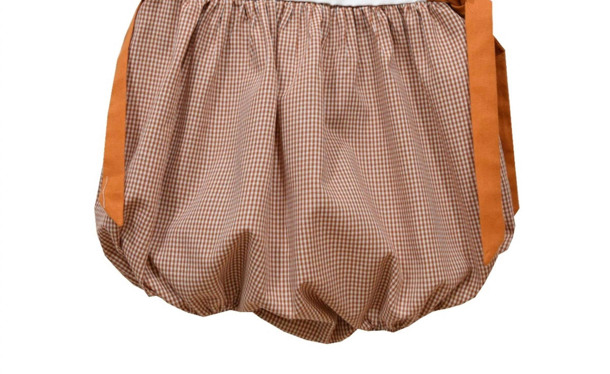 Vive La Fete - Girl's Texas Embroidered Gingham Bubble