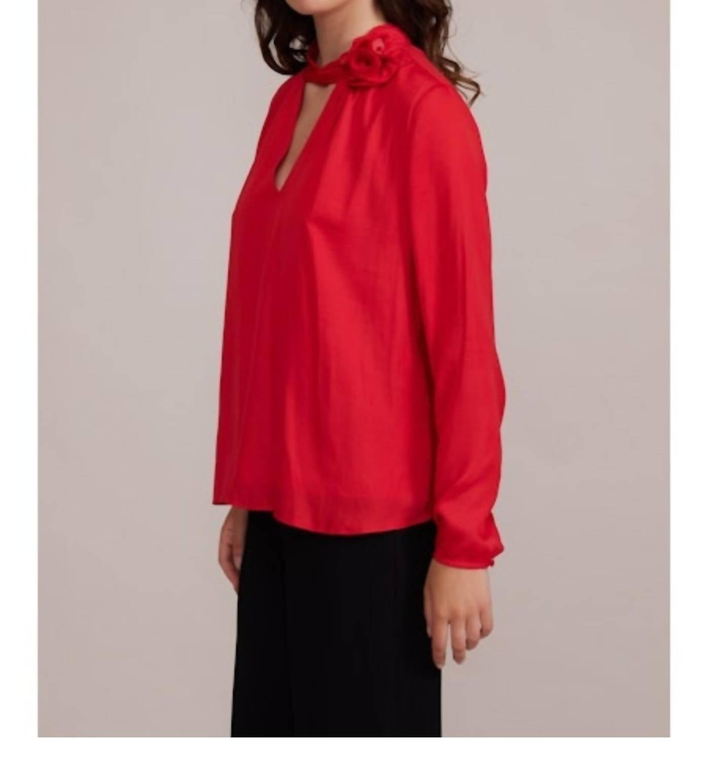 Lucy Paris - Leighton High Neck Rosette Top