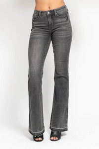 Judy Blue - Mid Rise Tummy Control Release Hem Flare Jeans