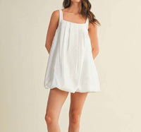 Mustard Seed - No Filter Bubble Hem Dress - White