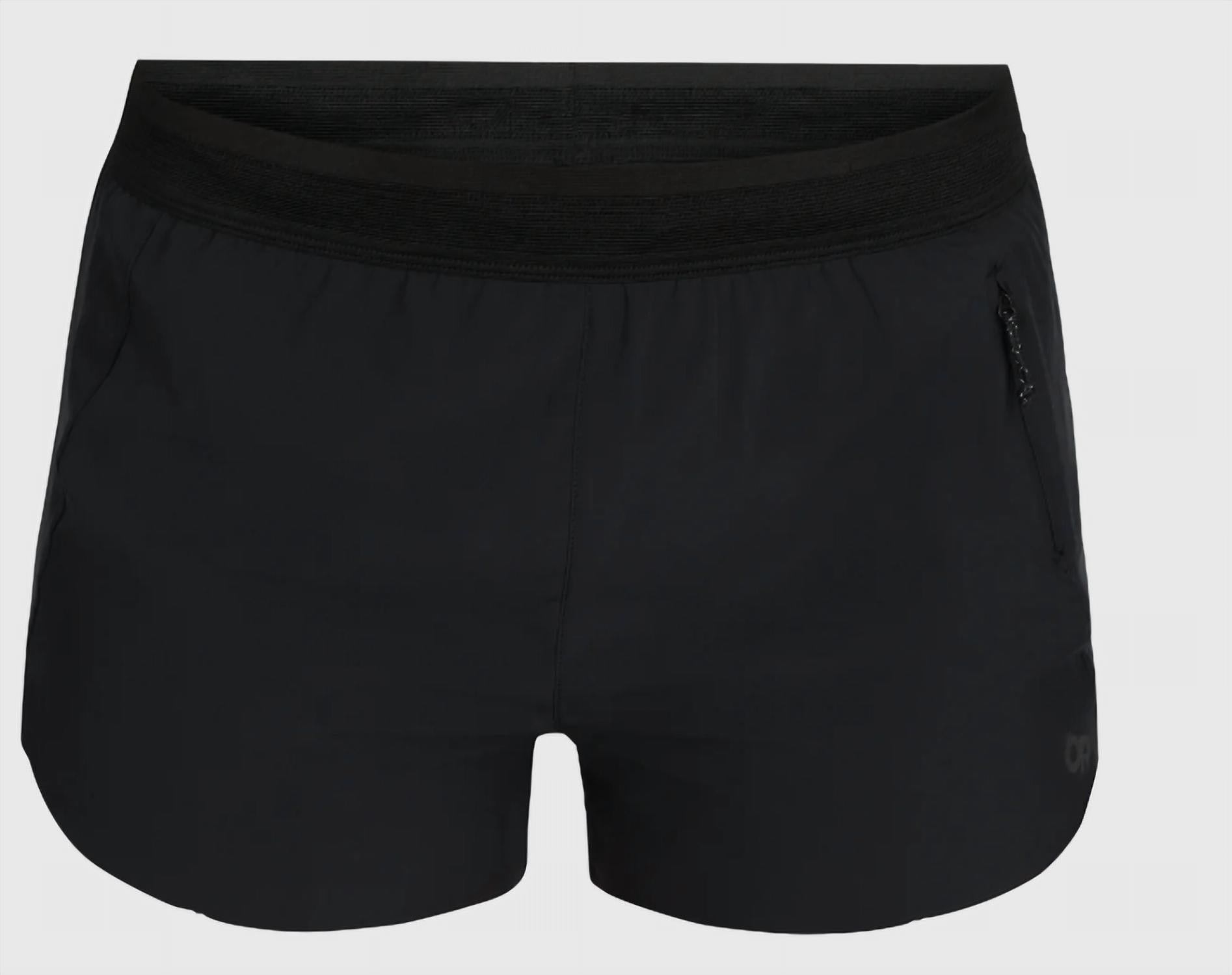 OUTDOOR RESEARCH Swift Lite Shorts - 2.5" in black - women's shorts - detail view