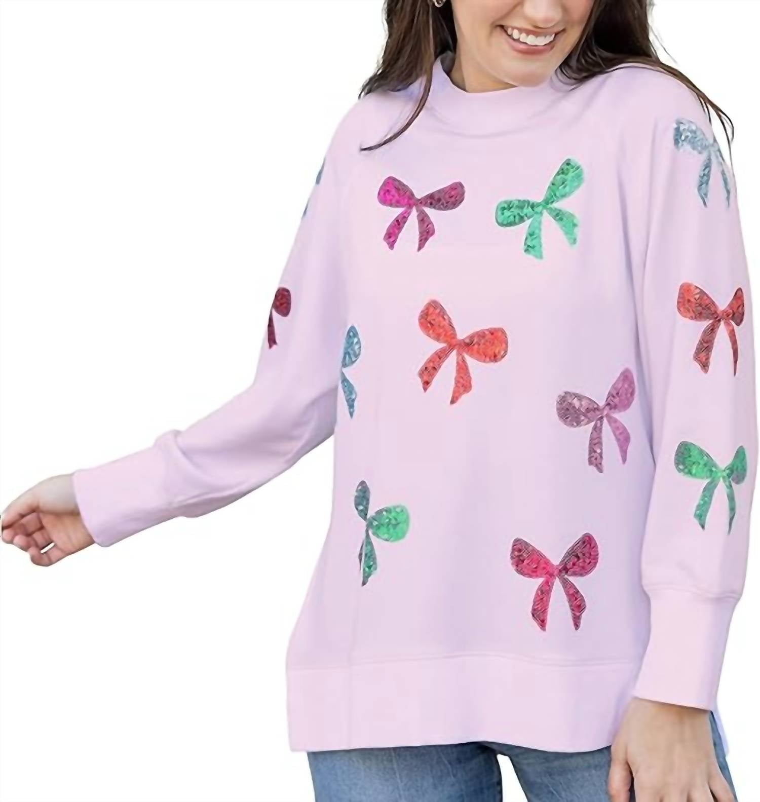 Mary Square - Sequin Bows Sweatshirt