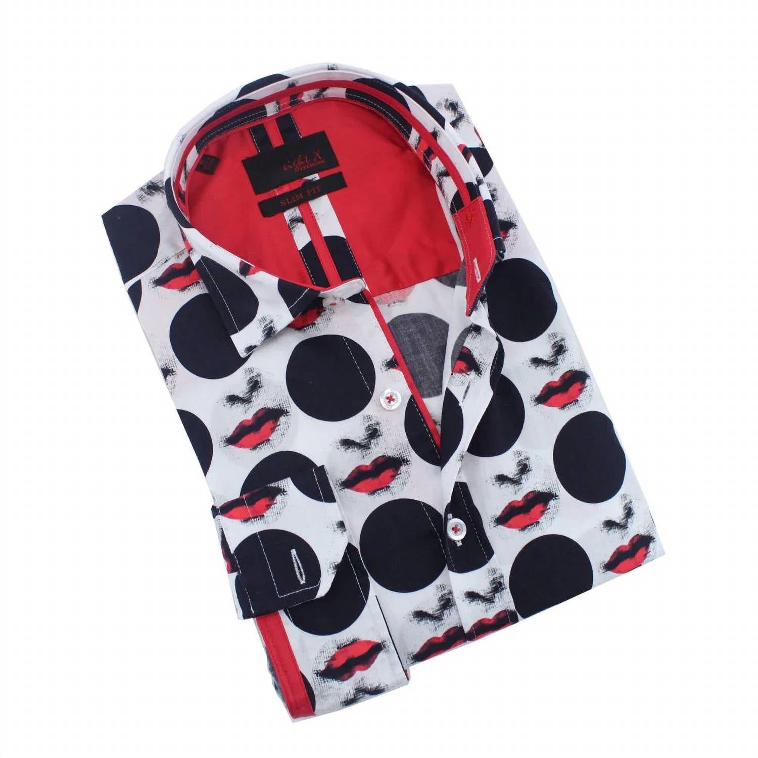 Eight X - Lips & Dots Button Down Shirt