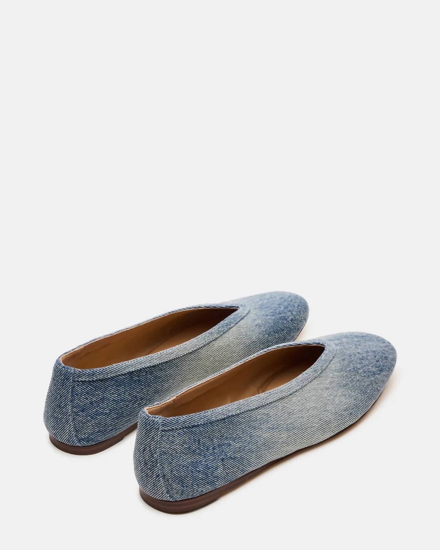 STEVE MADDEN Women's Leni Ballet Flats in denim - women's flats - alternate view