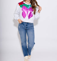 Queen Of Sparkles - Metallic Wreath Sweatshirt