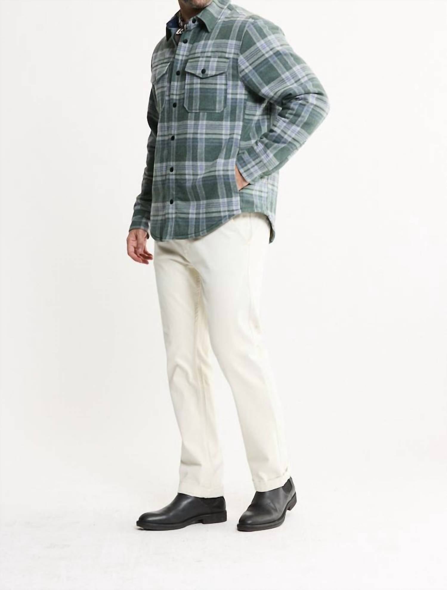 Jachs New York - Quilted Lined Lyocell Flannel Shirt Jacket