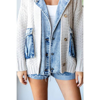 Veveret - Knit Body Layerd Jacket