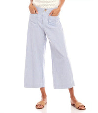 Karen Kane - Stripe Cropped Wide Leg Pants