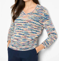 Nic + Zoe - Marissa Mixed Up V-neck Sweater