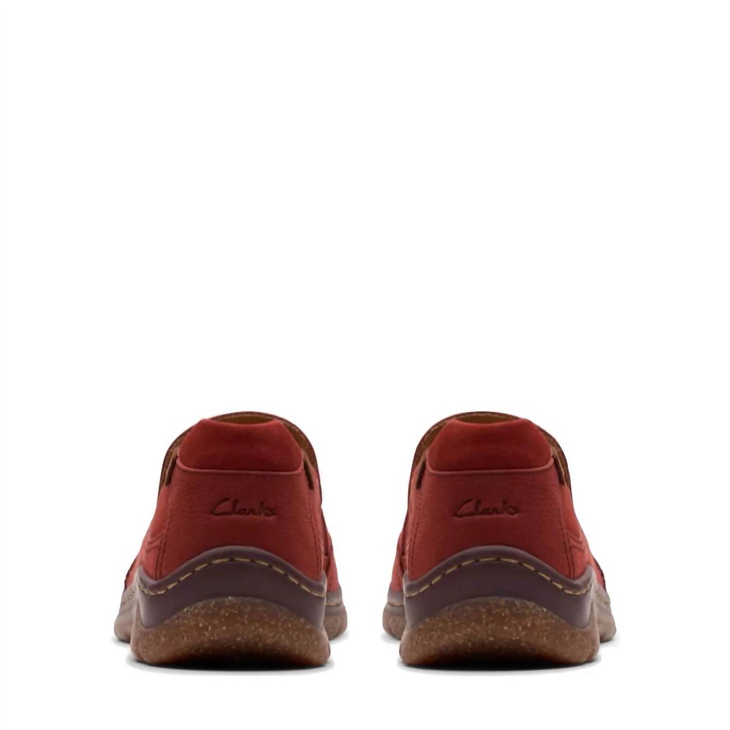 Clarks Women's Orlene Slip On Shoes in chestnut nubuck - women's flats - alternate view