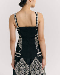Cartolina Nantucket Adair Midi Dress in noir - women's dress - view 4