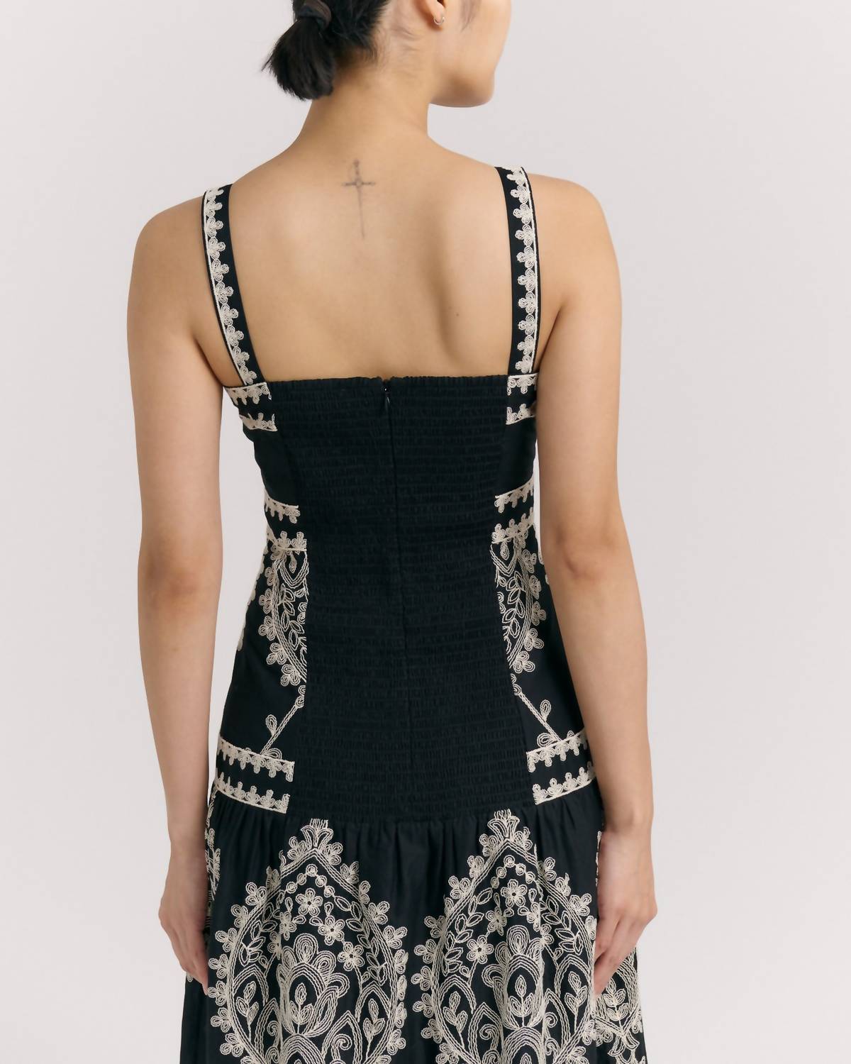 Cartolina Nantucket Adair Midi Dress in noir - women's dress - view 4