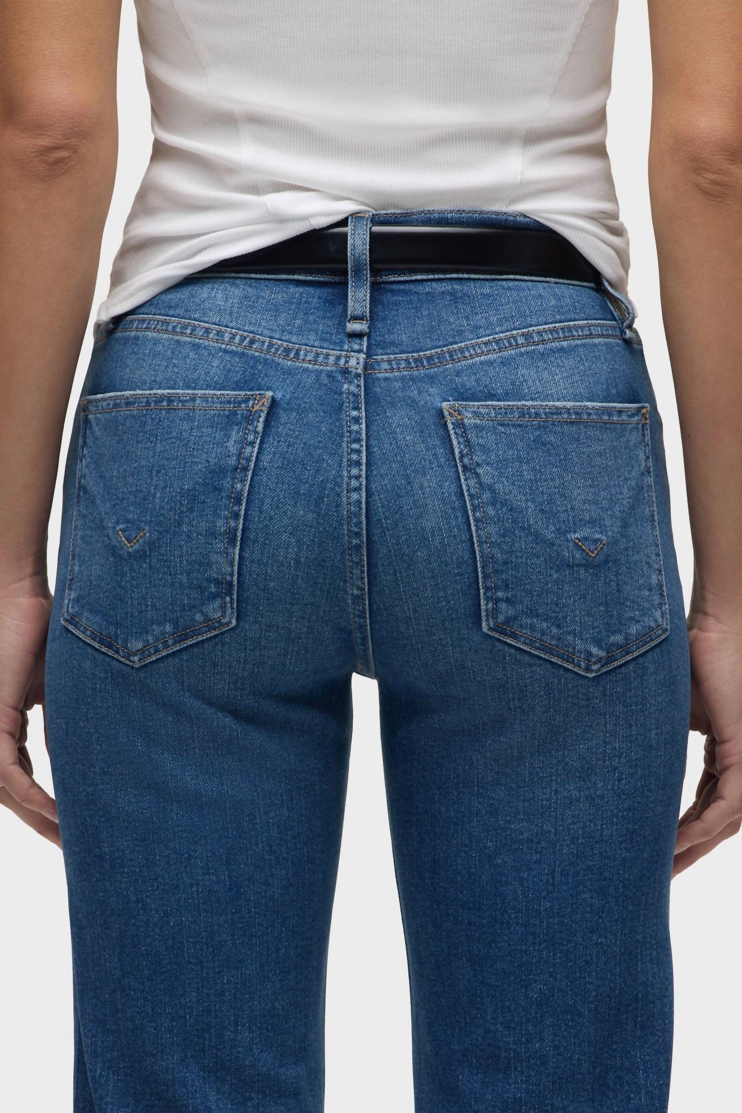 Hudson - Rosie High-rise Wide Leg Ankle Jeans