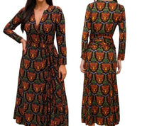 FARM RIO Boho Panther LENZING ECOVERO Viscose Midi Dress in black - women's dress - detail view