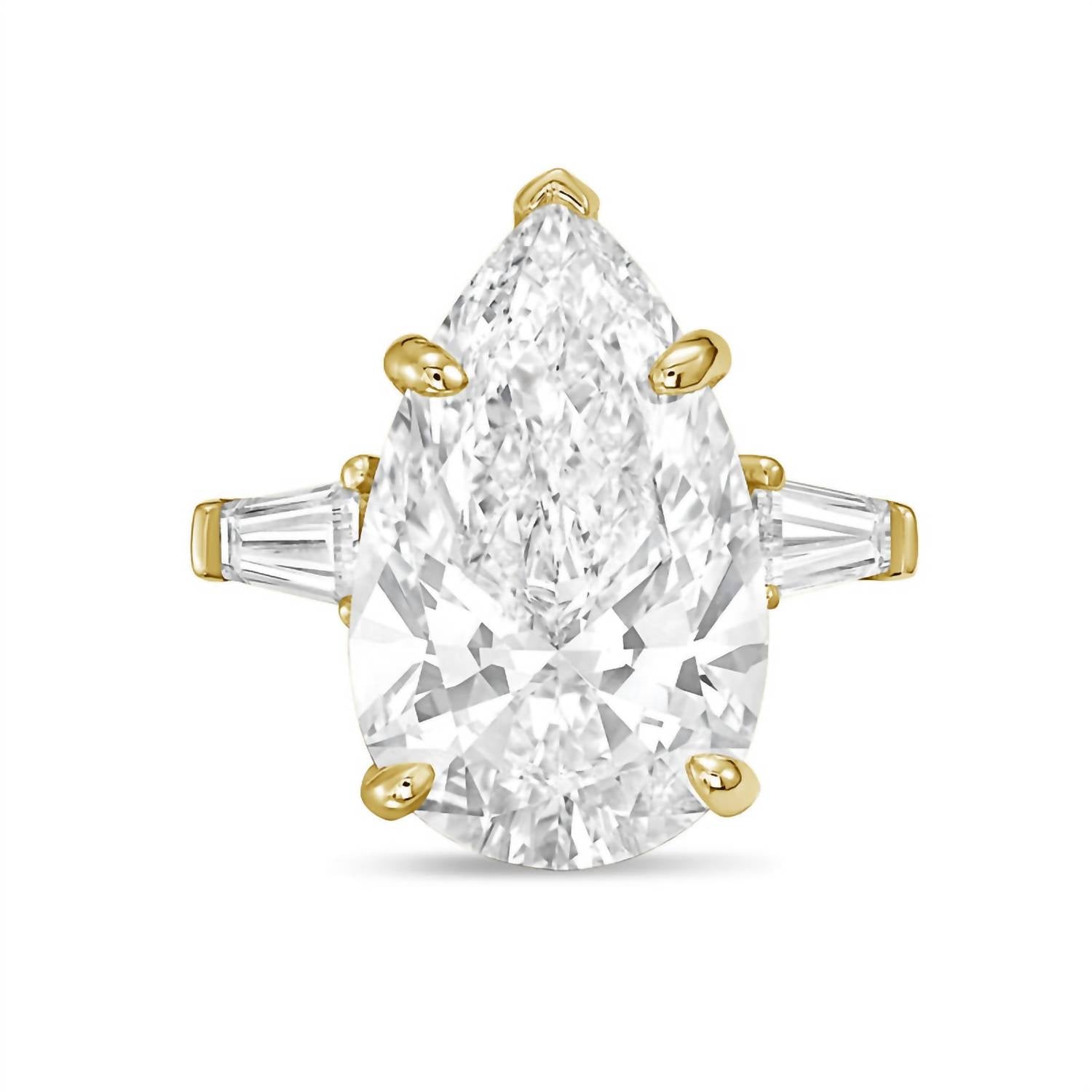 Diana M Jewels - Women's Pear & Baguette Lab-Grown Diamond Ring (3.00 Ct) - Signature