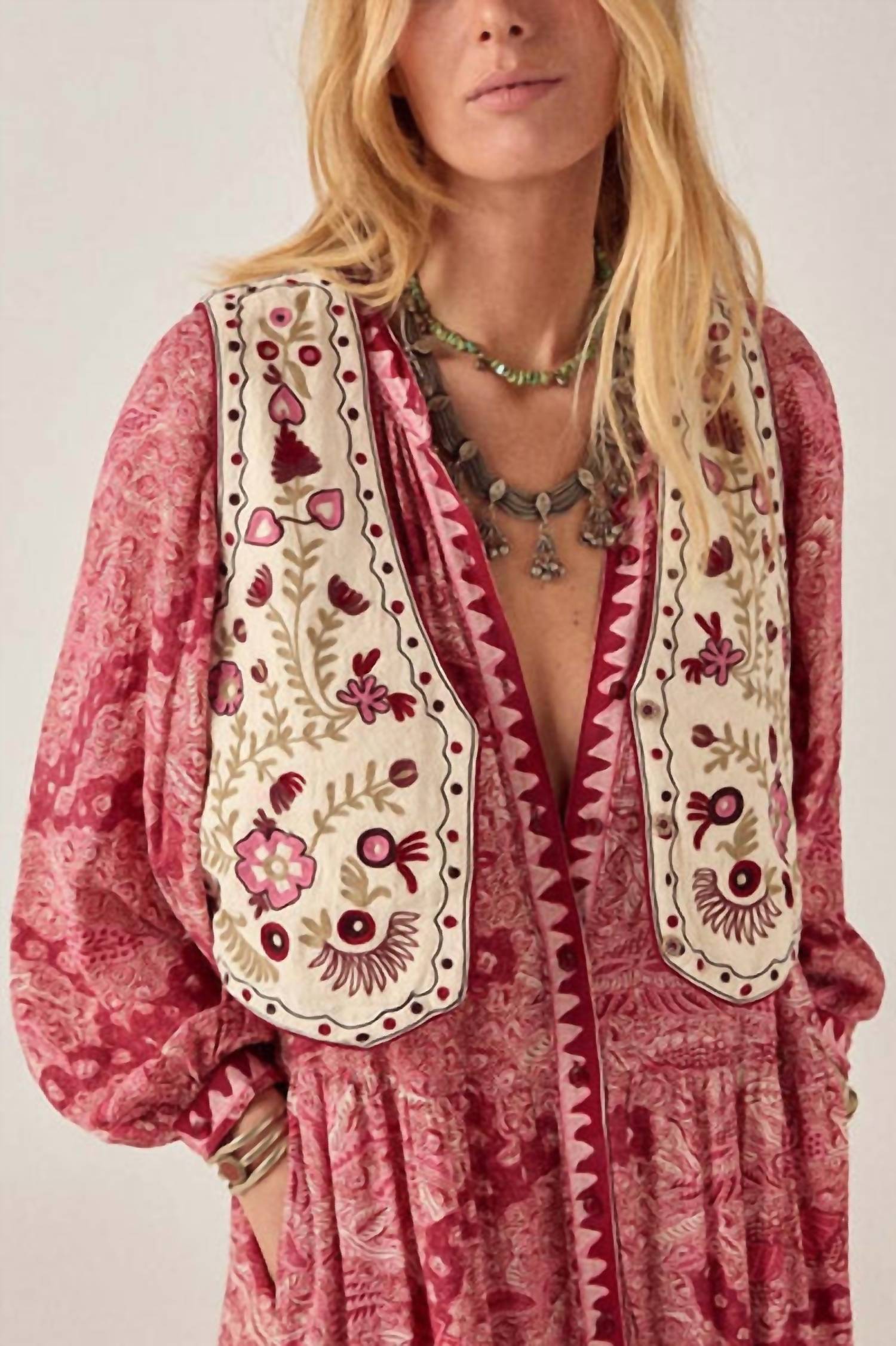 Maison Hotel Lola Vest in rosa rosae - women's jacket
